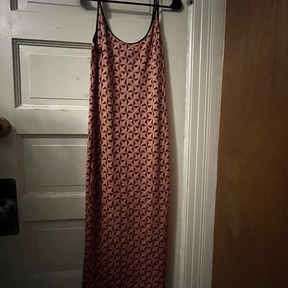 Geometric Patterned Pink Dress